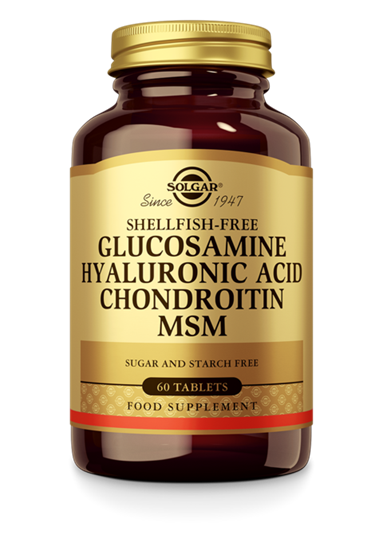 SOLGAR GLUCOSAMINE HYALURONIC ACID CHONDROITIN MSM 60ST